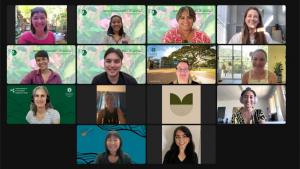Faces on a zoom meeting screen