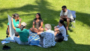 People sitting in a discussion circle