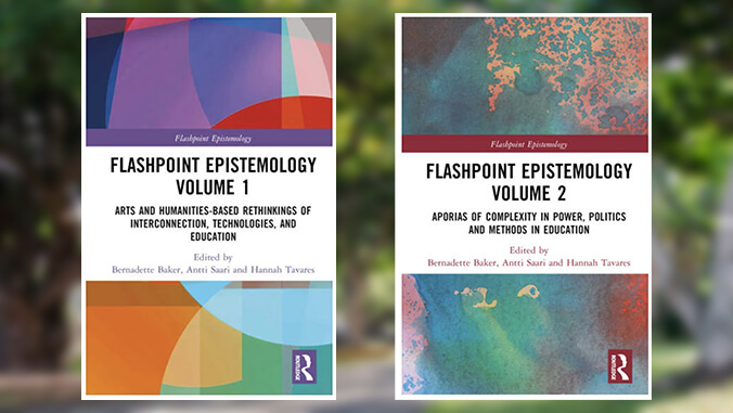 graphic of two volumes of book series flashpoint epistemology