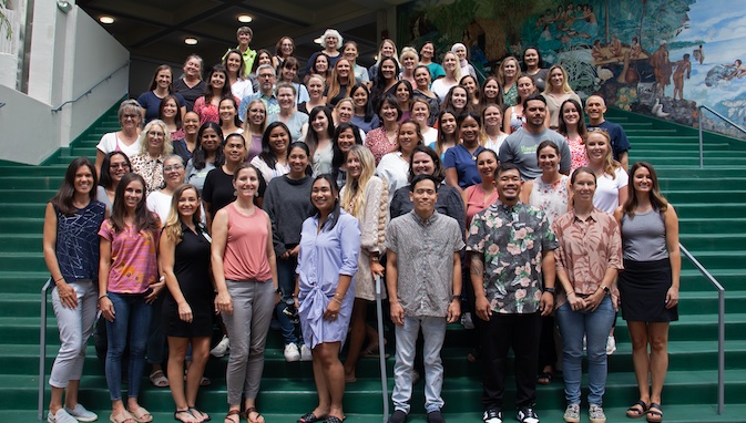 group photo of hawaii keiki nurses and staff