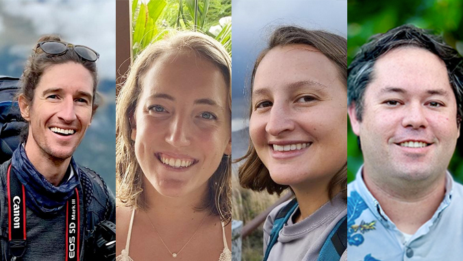 four people smiling