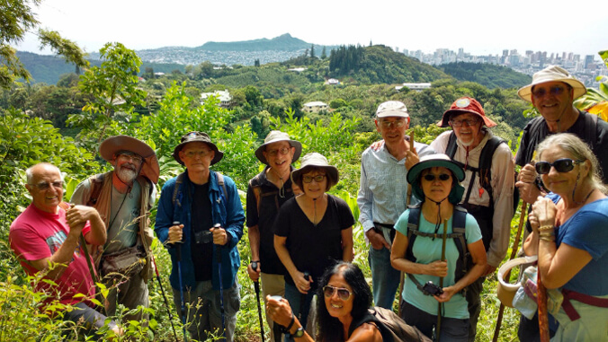 people on a hike