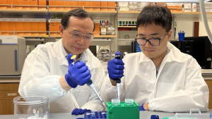 two scientists working in lab