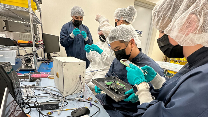 students in lab