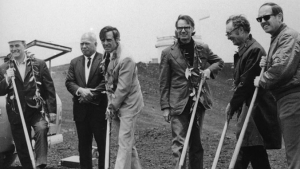 Group of people at the groundbreaking on Maunakea.