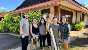 students and faculty on Maui