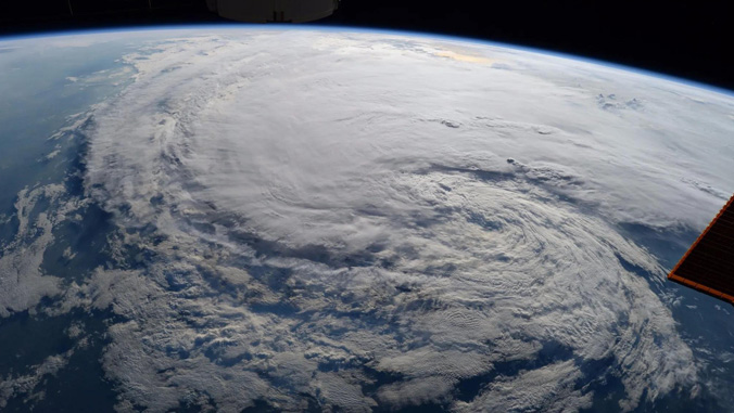 satellite view of hurricane