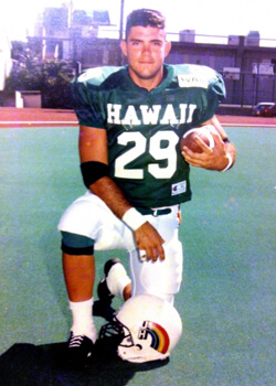 U H Manoa football player