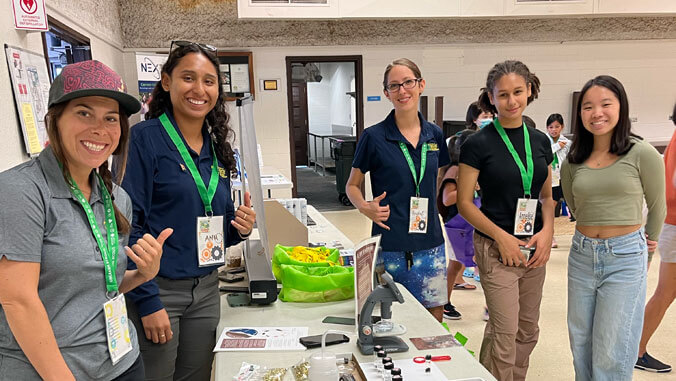 Staff at STEM event