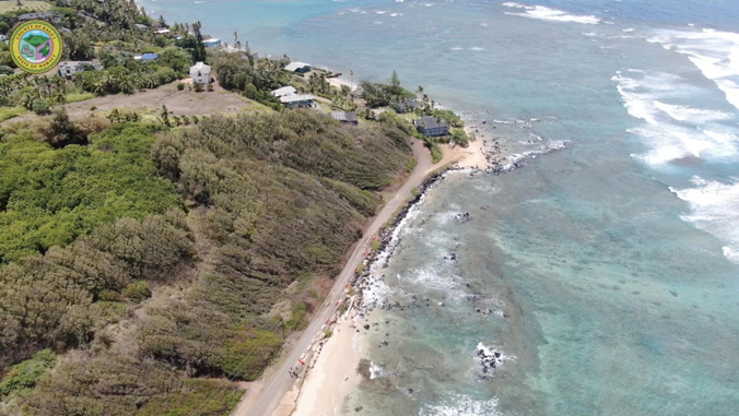 aerial shot of Kauai