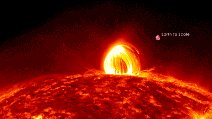 solar flare on Sun