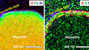 iron nitride layer under microscope