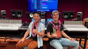 Jake and Jackson in the studio