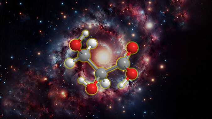 bright colored molecule diagram