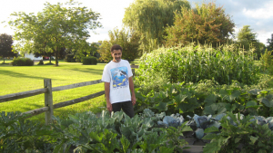 man standing in his garden