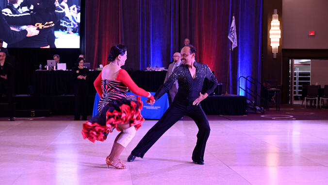 two people dancing