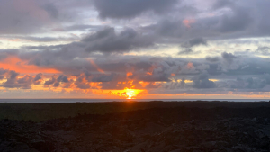 sun setting