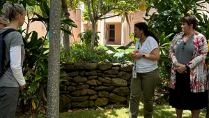 participants standing around the ahu