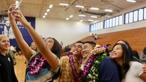 people taking a photo selfie
