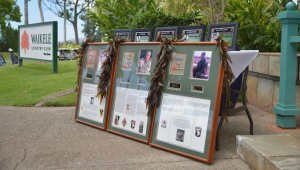 signage dedicated to the fallen warriors