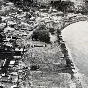 aerial view of Hilo after tsunami