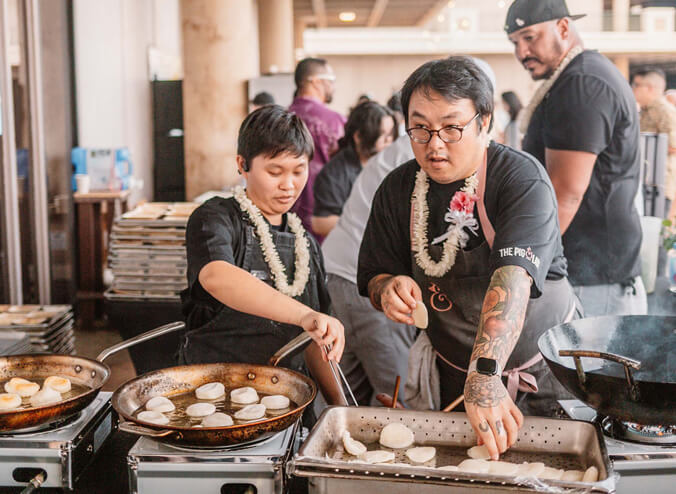 People preparing food