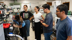 students in a lab