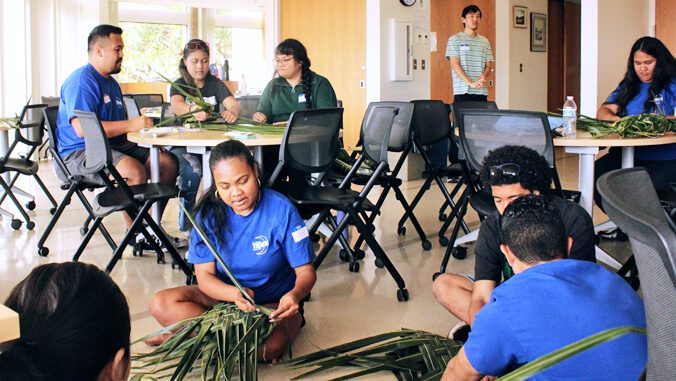 people basket weaving