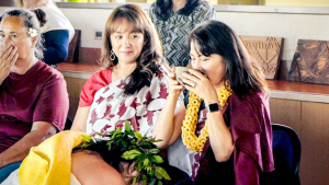 person drinking kava