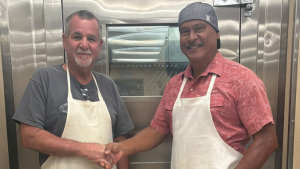 two men shaking hands