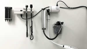 medical tools on a wall