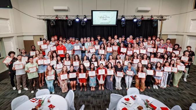 group photo of hilo athletes