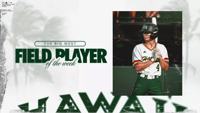 Ellyana Cinzori and Big West Field Player of Week graphic