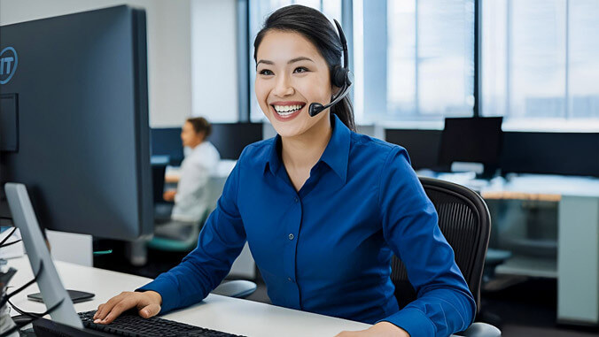 person looking at computer screen