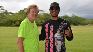 Two smiling people