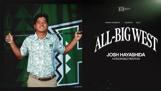 Josh Hayashida and All-Big West graphic