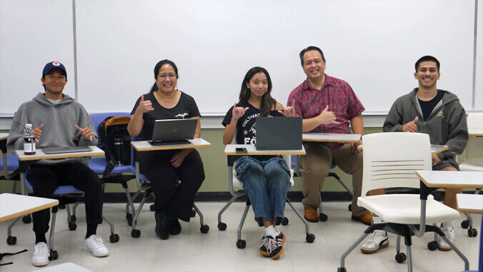 Chamorro class with lecturer Songsong