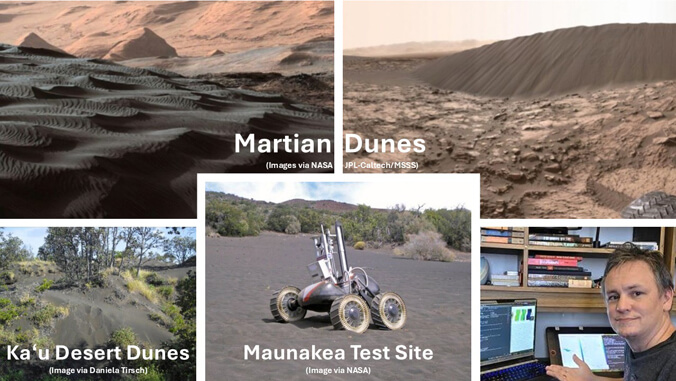 4 photo of Mars research, 1 photo of a person