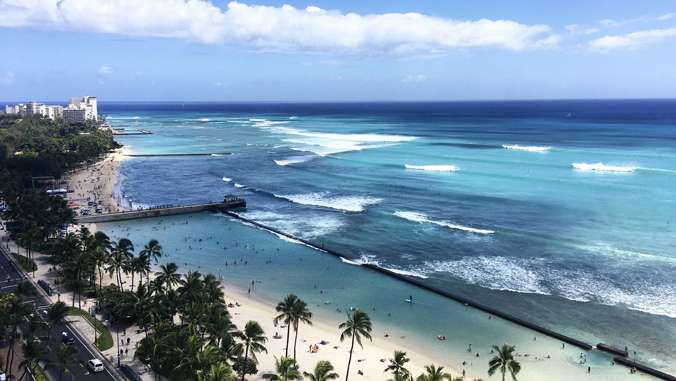 aerial of beach