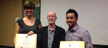 photo of student award recipients and SLS Department Chair