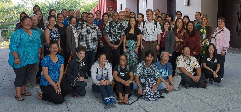 UH President David Lassner convened stakeholders from across the campuses to work on integration of `Ike Hawaii, Malama Honua, STEM and Sustainability.