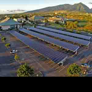 link to more informatino Maui College Solar arrays cover Student parking