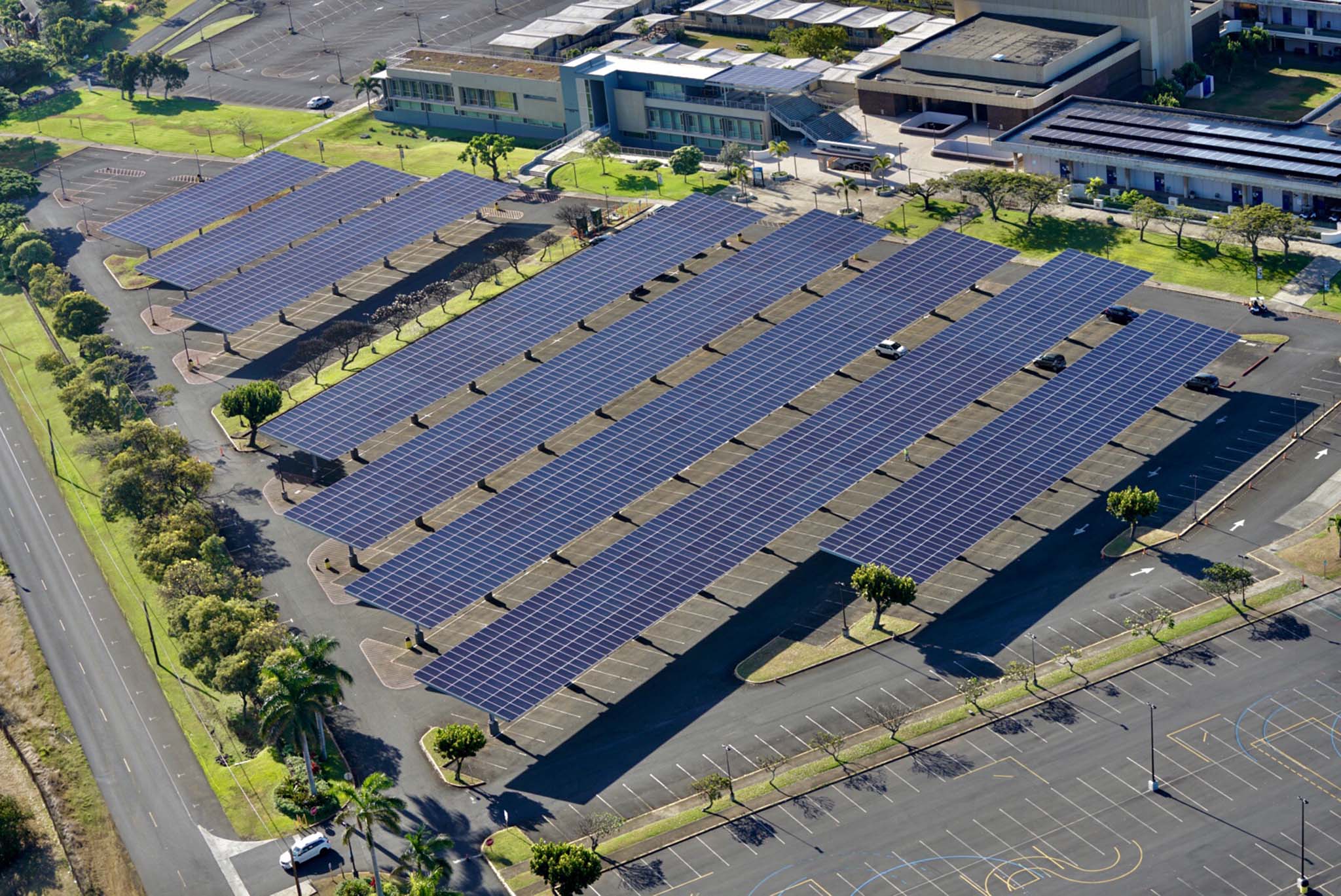 photo of Leeward Community College Parking Canopy photovoltaic system