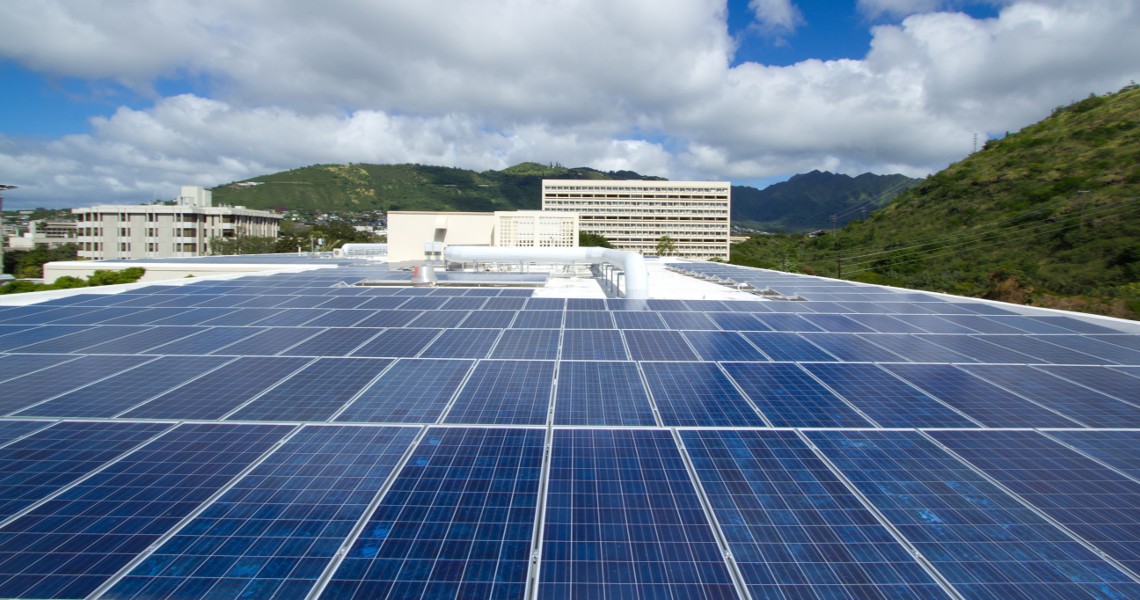 photo of John A. Burns Hall photo voltaic system