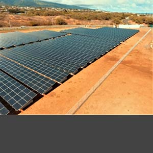 Maui College photovoltaic ballasted ground system