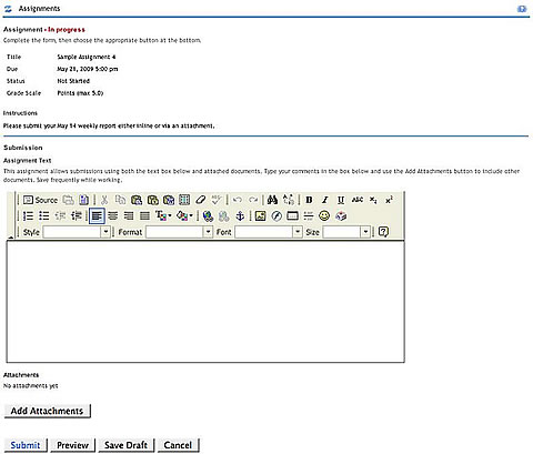 Laulima Assignments,  assignment sample, Student/access view