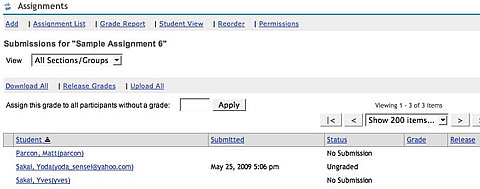 Laulima Assignments Tool submission area