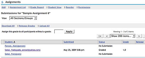 Laulima Assignment Submission Graded