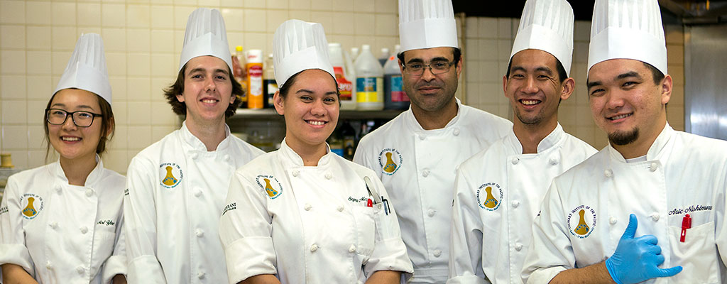 Group of culinary students