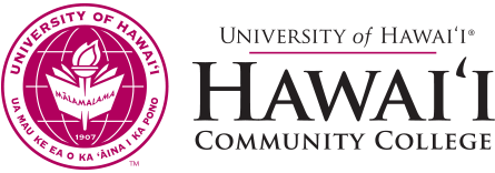 Hawaii Community College seal and nameplate